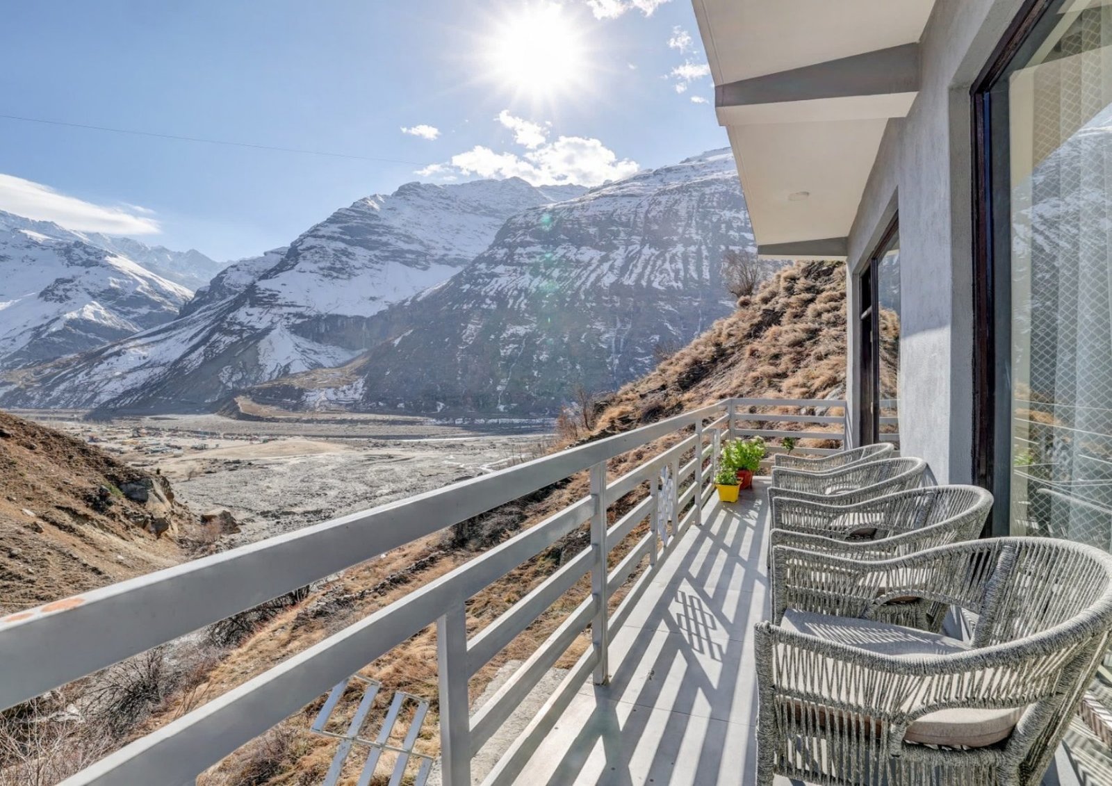 Balcony view at Utpala House Sissu